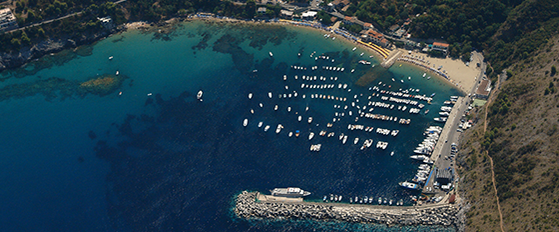 vista aerea porto di Palinuro